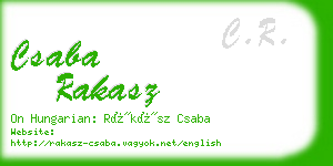 csaba rakasz business card